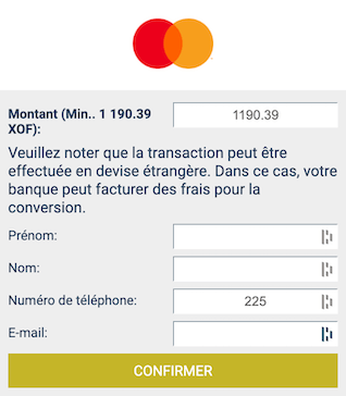 faire un dépôt sur betwinner