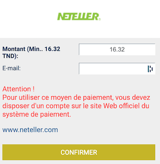 faire un dépôt sur Betwinner avec Neteller