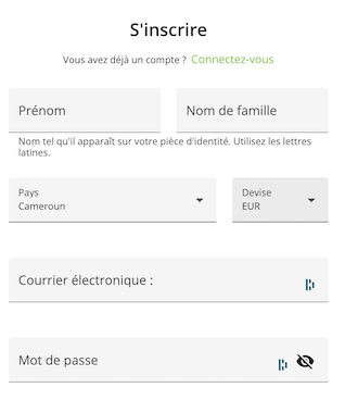 informations sur l'inscription avec Neteller