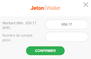 faire un retrait sur 22bet avec Jeton Wallet