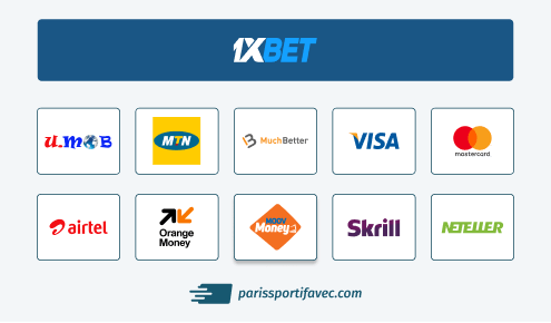 Différentes méthodes de paiement sur le site de paris sportifs 1xBet