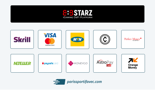 Méthodes de paiement disponibles sur 888starz