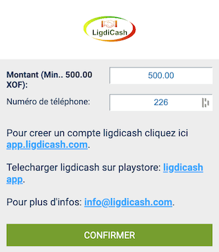 dépôt 1xbet ligdicash