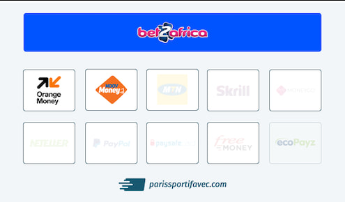Différents modes de paiement sur Bet223