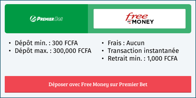 Informations sur le mode de paiement Free Money sur Premier Bet