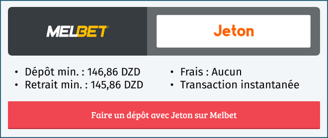 Informations sur le mode de paiement Jeton sur Melbet