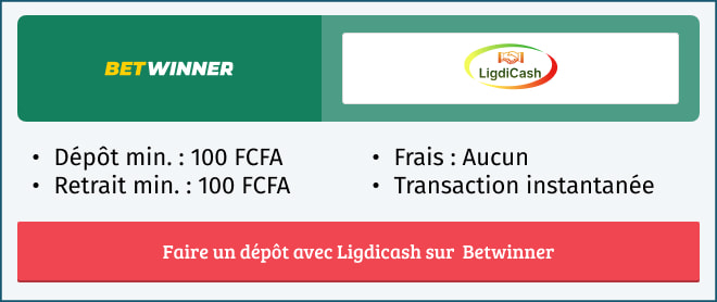 Informations sur le mode de paiement Ligdicash sur Betwinner