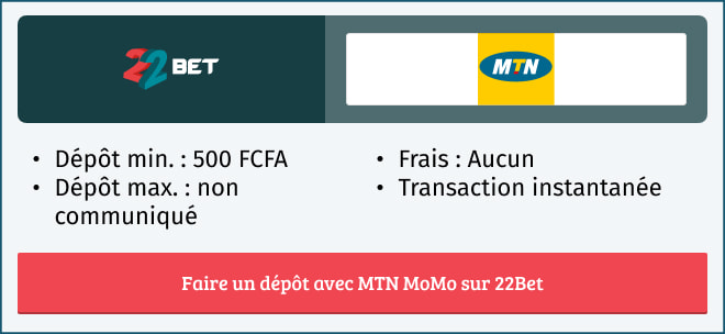Informations sur le mode de paiement MTN Mobile Money sur 22Bet