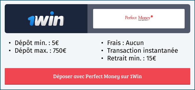 Informations sur le mode de paiement Perfect Money sur 1Win