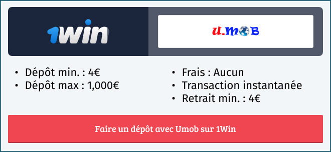 Informations sur le mode de paiement Umob sur 1Win