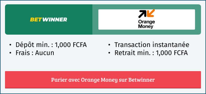 Informations sur la méthode de paiement Orange Money sur Betwinner