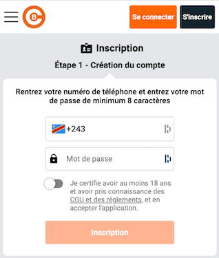 informations sur l'inscription chez le bookmaker congobet en rdc
