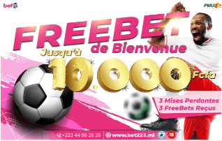 Informations Freebet de Bienvenue Bet2Africa