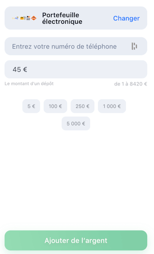 Informations sur le dépôt via Clapay sur 1Win