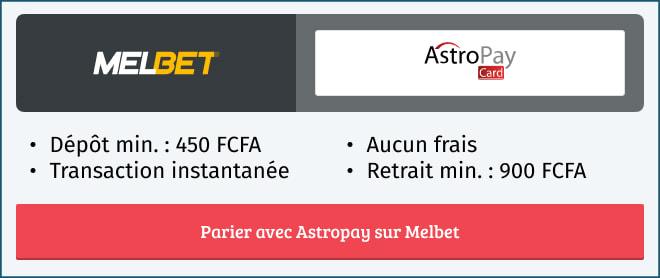 Informations mode de paiement Astropay sur Melbet en Côte d'Ivoire